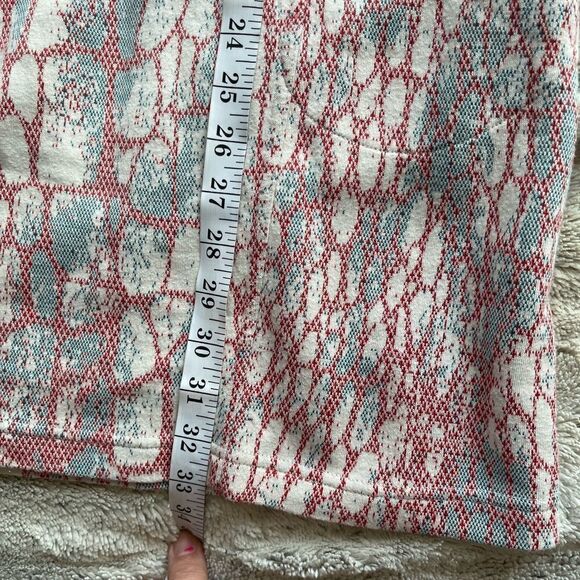 maeve Anthropologie Red Blue Mock/turtle neck Long Sleeve sweater Dress - Picture 11 of 11